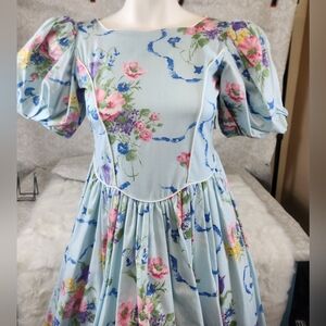 EUC Vintage Daisy Kingdom Big Sister/ Scalloped Waist Girls Fitted Dress